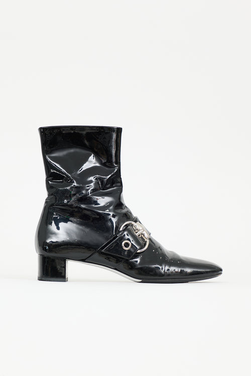 Gucci Vintage Patent Buckle Boot