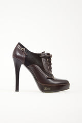 Gucci Leather & Hair Heeled Boot