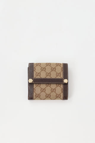 Gucci Monogram Canvas Bifold Wallet