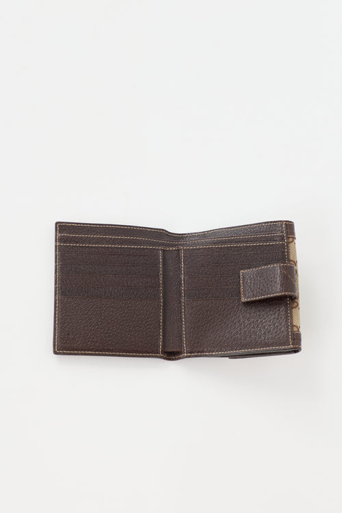 Gucci Monogram Canvas Bifold Wallet