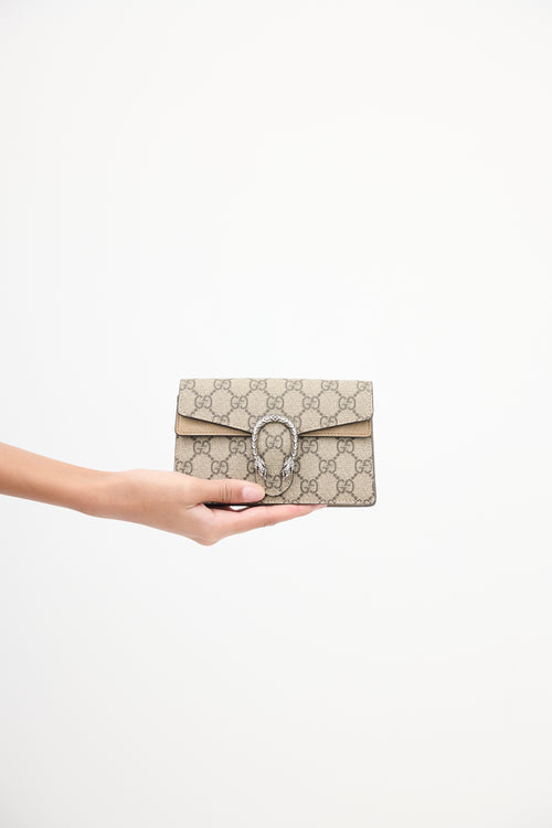 Gucci Brown GG Supreme Canvas Dionysus Super Mini Bag