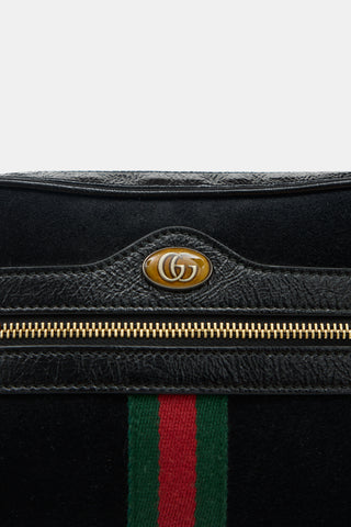 Gucci Suede & Patent GG Web Bag