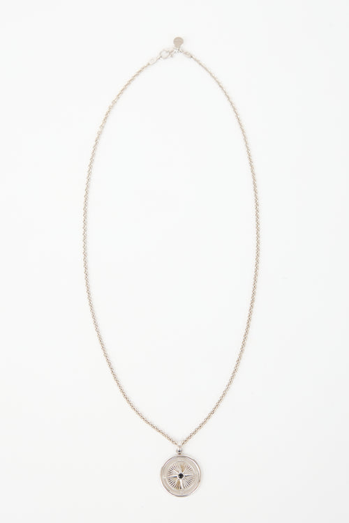 Gabriel & Co. Sterling Silver Compass Necklace