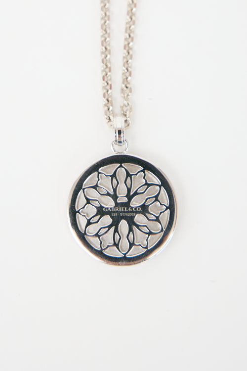 Gabriel & Co. Sterling Silver Compass Necklace