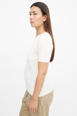 Gabriela Hearst Cream Cashmere Blend Ethel Top