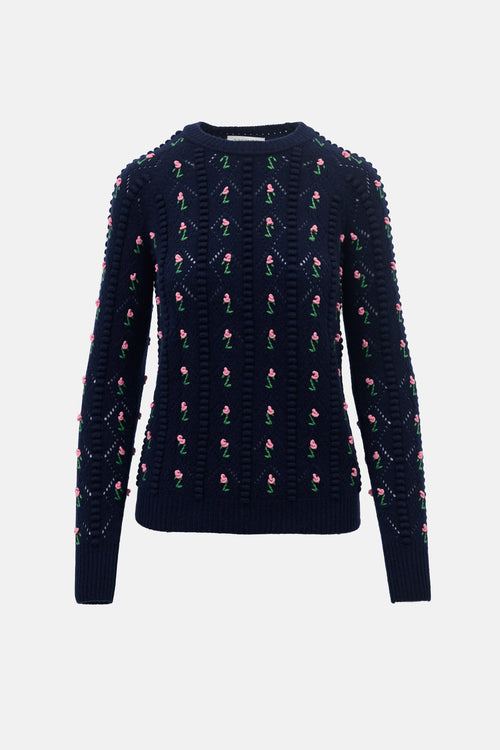 Gabriela Hearst Floral Knit Sweater