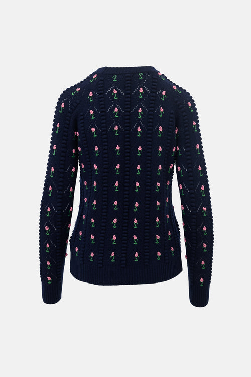 Gabriela Hearst Floral Knit Sweater