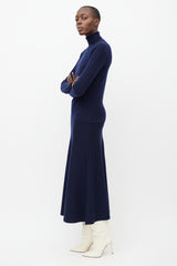 Gabriela Hearst Navy Wool Sweater & Skirt Set