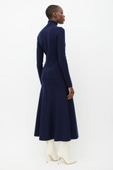 Gabriela Hearst Navy Wool Sweater & Skirt Set