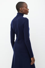 Gabriela Hearst Navy Wool Sweater & Skirt Set