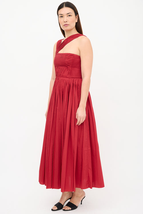 Gabriela Hearst Pleated Midi Dress