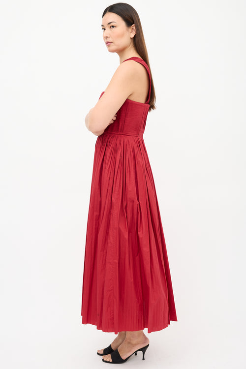 Gabriela Hearst Pleated Midi Dress