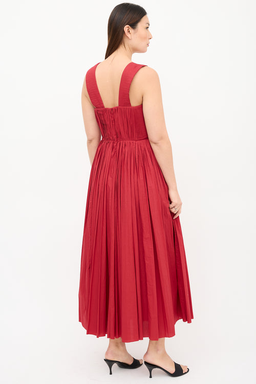 Gabriela Hearst Pleated Midi Dress