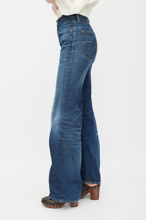 Gabriela Hearst X E.L.V. Denim Blue Foster Reconstructed Jeans