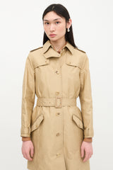 Gabriela Hearst Fall 2017 Patterned Hem Trench Coat