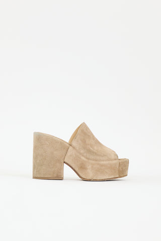 Gabriela Hearst Suede Ares Platform Mule