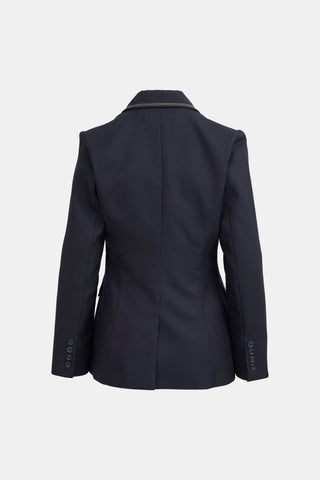 Gabriela Hearst Wool Contrast Stitch Blazer