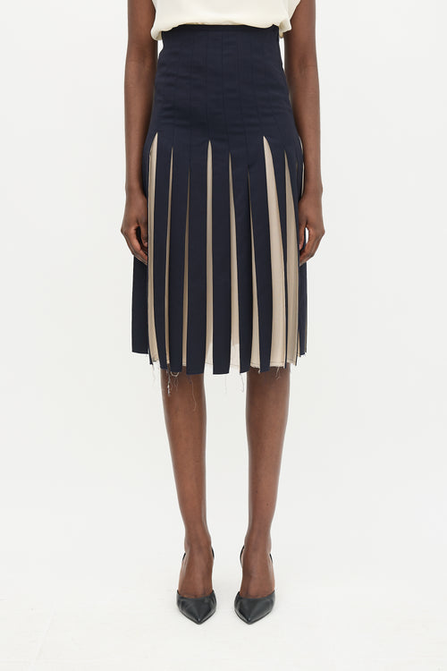Gabriela Hearst Wool & Silk Pleated Midi Skirt