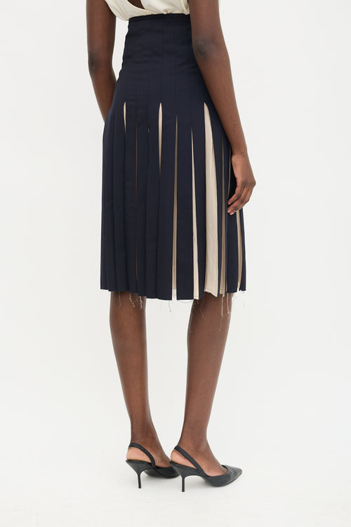 Gabriela Hearst Wool & Silk Pleated Midi Skirt