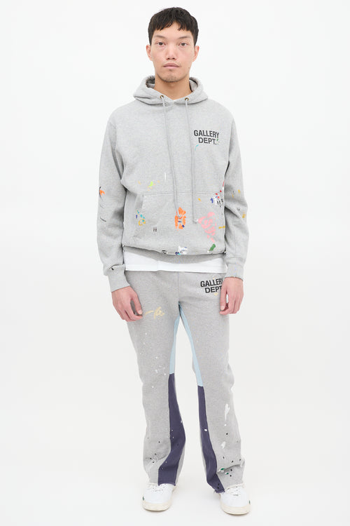 Gallery Dept. Grey Painted Logo Hoodie