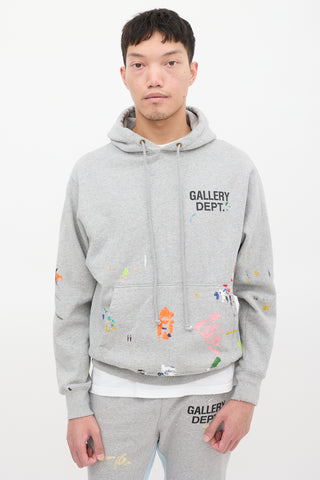 Gallery Dept. Grey Painted Logo Hoodie