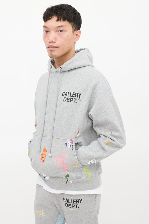 Gallery Dept. Grey Painted Logo Hoodie