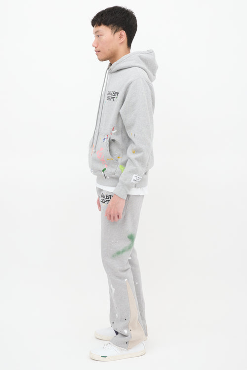 Gallery Dept. Grey Painted Logo Hoodie