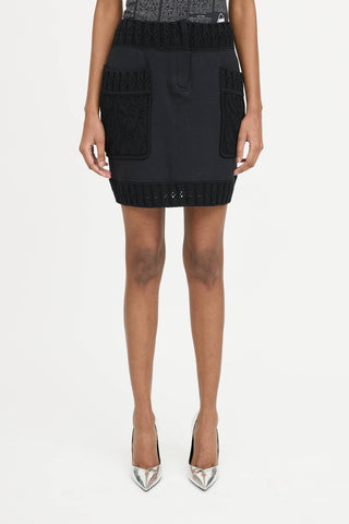 John Galliano Knit Mini Skirt