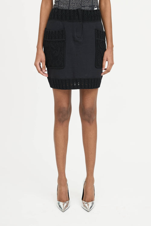 John Galliano Knit Mini Skirt