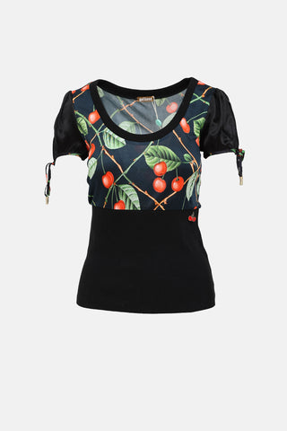 Cherry Puff Sleeve Top
