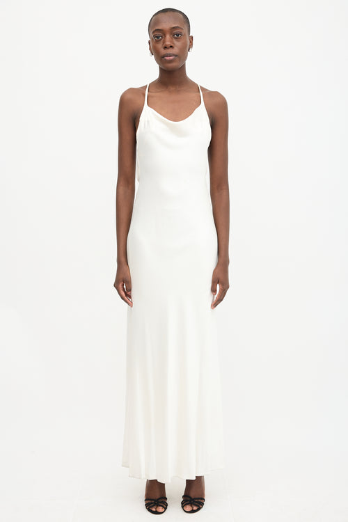 Galvan Silk Satin Maxi Dress