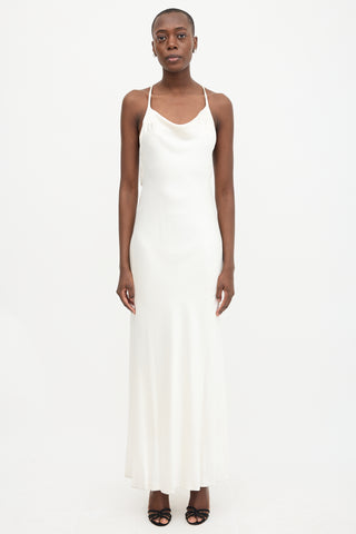 Galvan London Silk Satin Maxi Dress