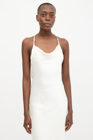 Galvan London Silk Satin Maxi Dress