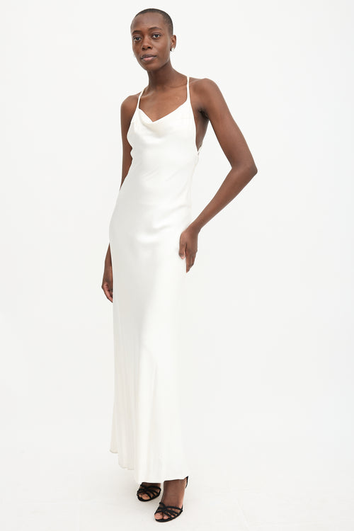 Galvan Silk Satin Maxi Dress
