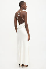 Galvan Silk Satin Maxi Dress
