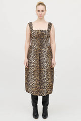 Ganni Smocked Printed Dress