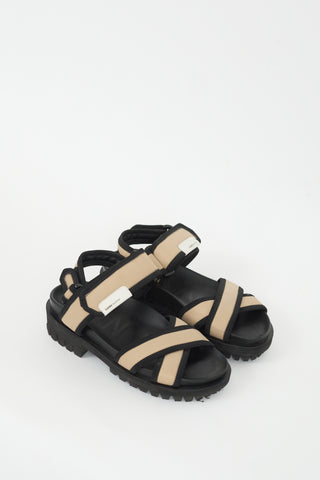 Ganni Black & Beige Hiking Sandal