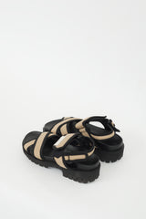 Ganni Black & Beige Hiking Sandal