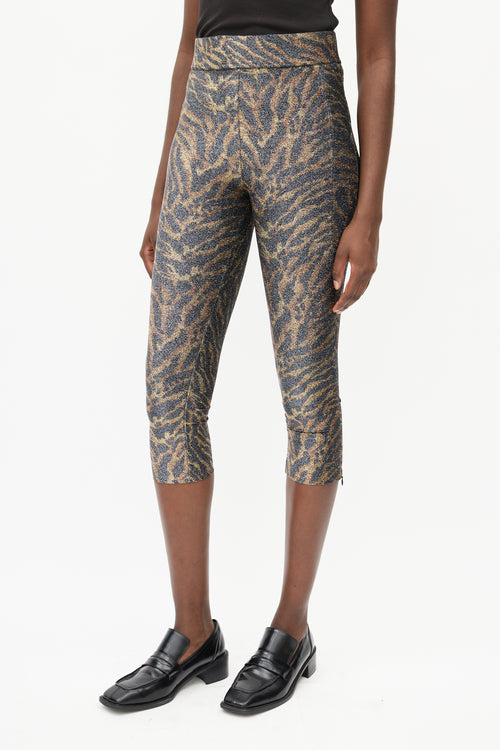 Ganni Black & Brown Metallic Co-Ord Set