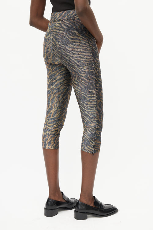 Ganni Black & Brown Metallic Co-Ord Set