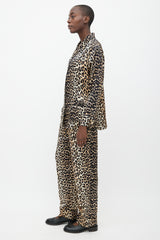 Ganni Black & Brown Silk Printed Set