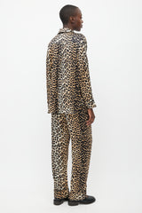 Ganni Black & Brown Silk Printed Set