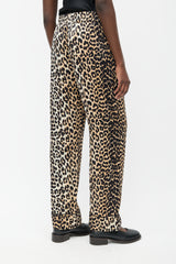 Ganni Black & Brown Silk Printed Set