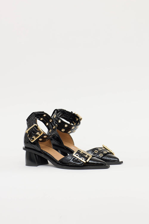 GanniFeminine Buckle Open Pump