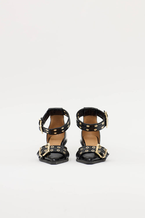 GanniFeminine Buckle Open Pump