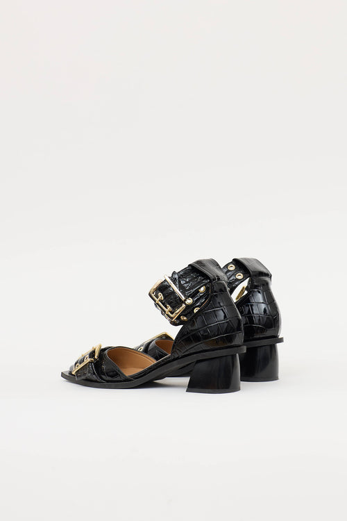 GanniFeminine Buckle Open Pump