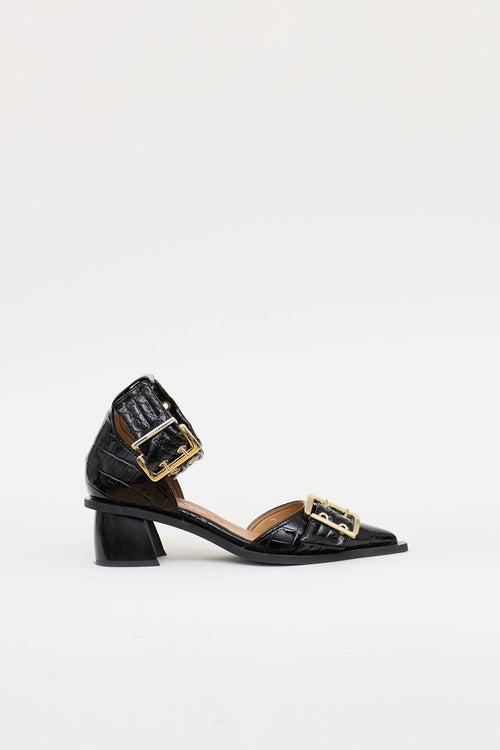 GanniFeminine Buckle Open Pump