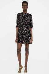 Ganni Floral Ruffle Dress