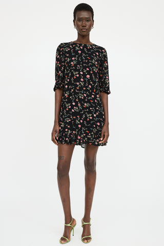 Ganni Floral Ruffle Dress