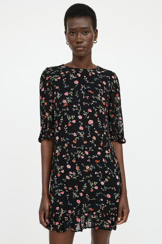 Ganni Floral Ruffle Dress